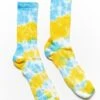 Blue Yellow Calf Sock