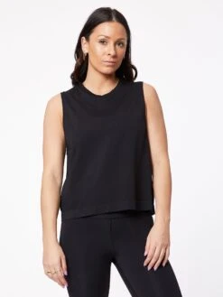 Seamless Black Tank Top