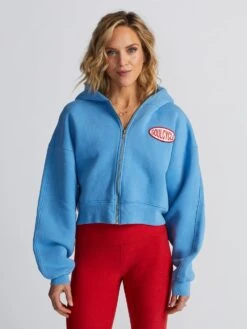 Marissa Blue Crop Zip