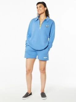 Drew 1/4 Zip Sweatshirt Blue