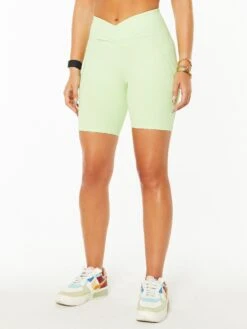 Ribbed Studio Bike Short 7" Pistachio