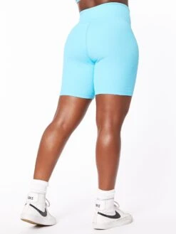 Ribbed V Waist Biker Short Pisces Blue 9 Ribbed V Waist Biker Short Pisces Blue -Neka Clothing SW34821516.4150.4