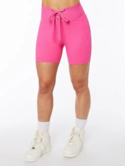 Football Biker Short Hot Pink