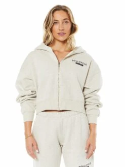 Marissa Cropped Zip Up Hoodie