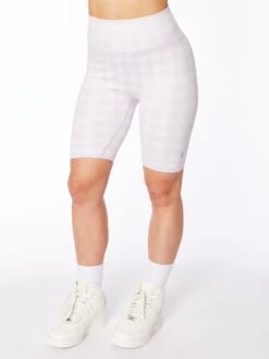 Sweaty Betty Seamless 9" Biker Short Purple Gingham
