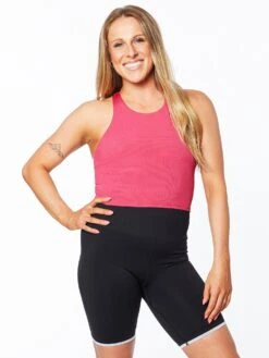 Jas Crop Ribbed Tank Pink