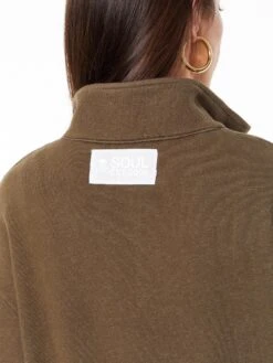 Katie 1/4 Zip Sweatshirt Olive -Neka Clothing SW88162412.3050.5