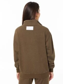 Katie 1/4 Zip Sweatshirt Olive -Neka Clothing SW88162412.3050.7