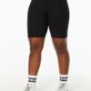 GOOD AMERICAN Wide Rib Biker Short Black